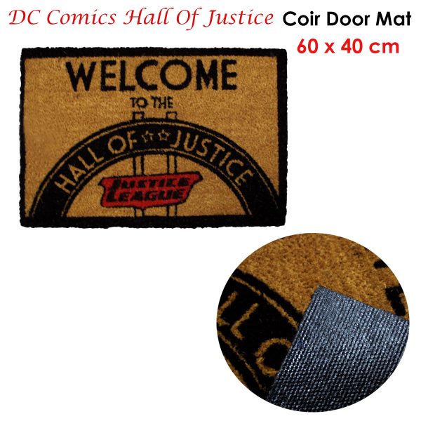 DC Comics Coir Door Mat – Hall Of Justice