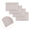 Set of 4 PVC Table Placemats Leaves Taupe