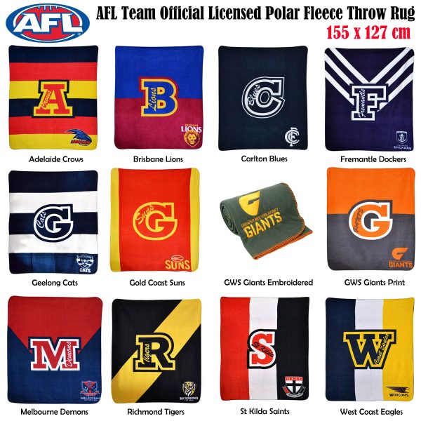 Licensed Polar Fleece Throw – GWS Giants Print