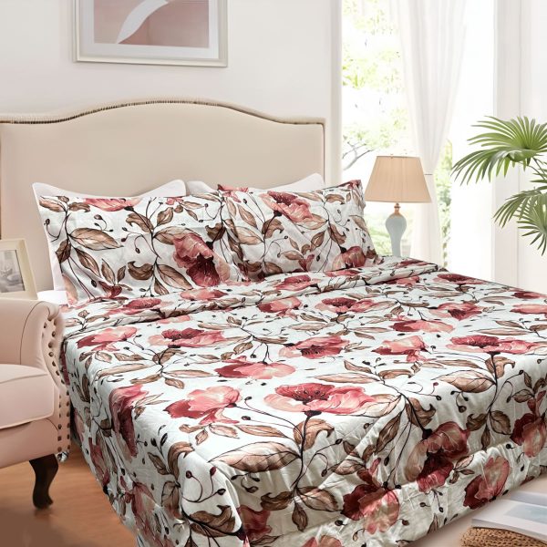 3 Pce Light Weight Comforter Set Queen/King Corbett Floral Autumn