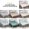 3 Pce Light Weight Comforter Set Queen/King Oscar Stripes