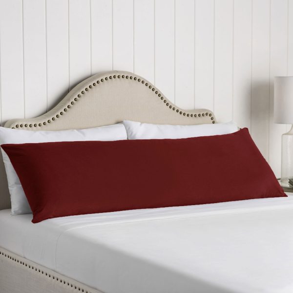 100% Cotton Body Pillowcase Burgundy