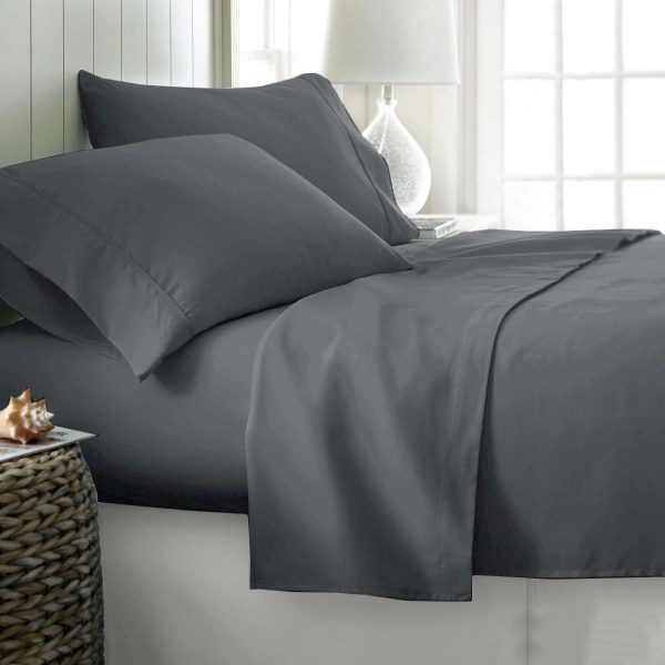 400TC Cotton Sateen Sheet Set King – Grey