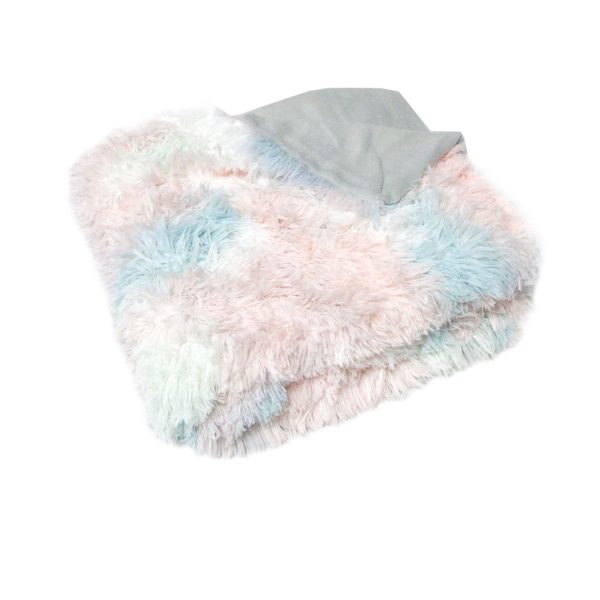 Finley Multi Colour Collection Shaggy Throw Rug 127 x 152cm Pastel Hues