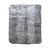 375gsm 1 Ply Animal Print Faux Mink Blanket Queen 200×240 cm Snow Leopard