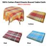 Cotton Plaid Checks Round Table Cloth 180cm Diameter Red