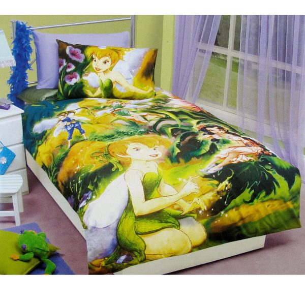 Embroidery Quilt Cover Set – DOUBLE, Fairies Tinkerbell