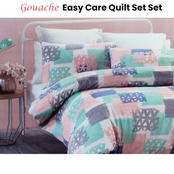 Gouache Niro Easy Care Quilt Cover Set King