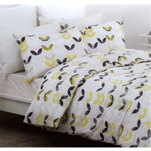 Leaves Easy Care Quilt Cover Set Queen