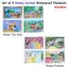 Set of 4 Cartoon Waterproof Placemats – Princess