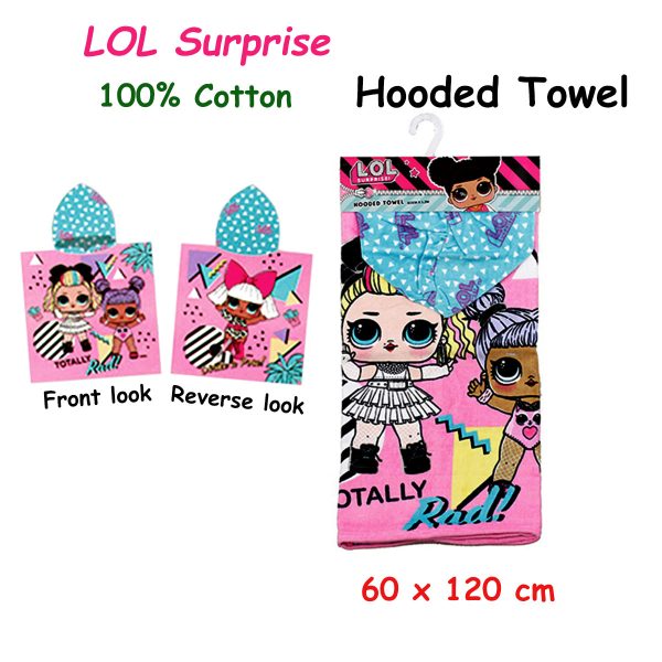 LOL Surprise Cotton Hooded Licensed Towel 60 x 120 cm