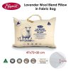 Easyrest Lavender Wool Blend Standard Pillow in Fabric Bag