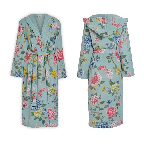 Good Evening Cotton Bath Robe Blue XL