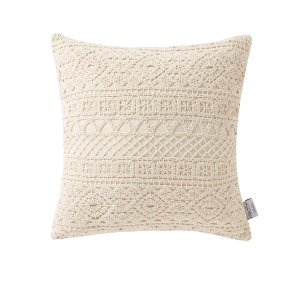 Tenille Natural Cotton Lace Cushion Cover