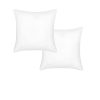 Pair of White Piped Hotel Deluxe Cotton European Pillowcases