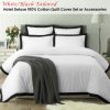 White/Black Tailored Hotel Deluxe Cotton Quilt Cover Set Super King