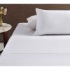 White Piped Hotel Deluxe Cotton Sheet Set King