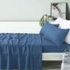 100% Linen Brilliant Blue Sheet Set Double