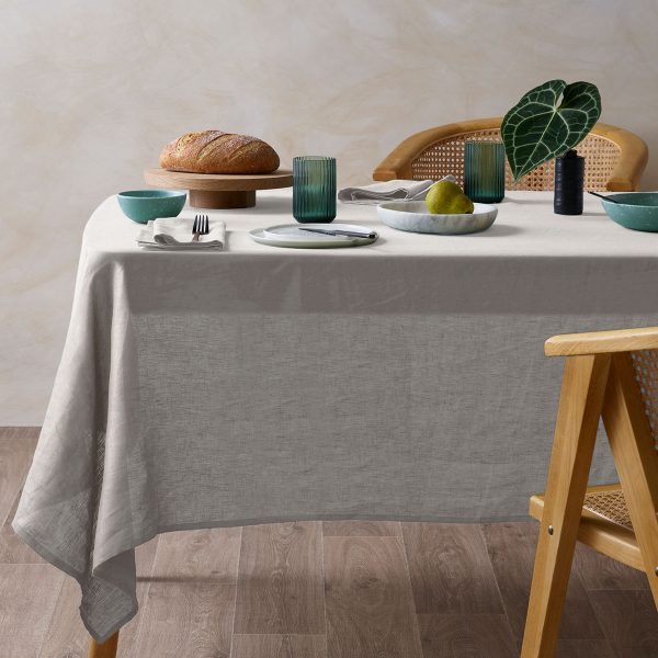 Natural French Linen Tablecloth 150cm x 230cm