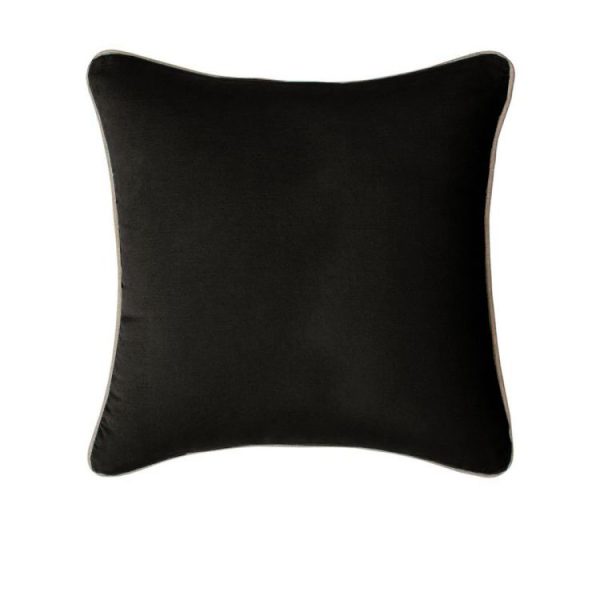 Gabriel 100% Cotton Cushion Cover 60 x 60 cm Black