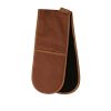 Selby Cotton Double Oven Mitt Glove 17 x 82 cm Ginger & Black