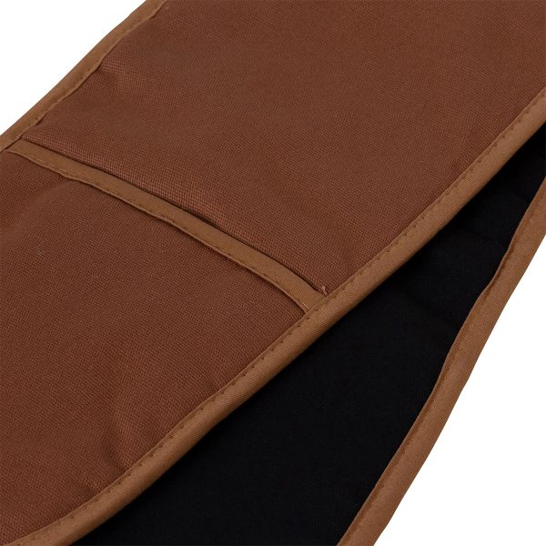 Selby Cotton Double Oven Mitt Glove 17 x 82 cm Ginger & Black