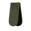 Selby Cotton Double Oven Mitt Glove 17 x 82 cm Olive & Black