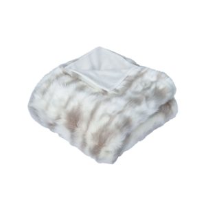 Lynx Wild Cat Faux Fur Throw Rug 130 x 160cm