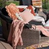 J Elliot Home Zen Luxury Fringe Throw 130 x 160cm – Clay Pink