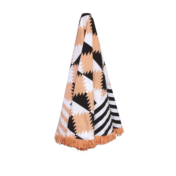 Arctic Round Cotton Turkish Towel Peach