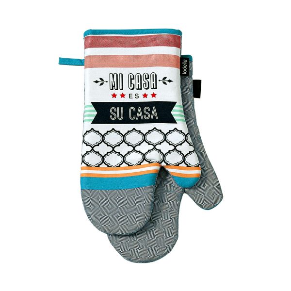 Ladelle Set of 2 – Mi Casa Cotton Kitchen / BBQ Oven Mitts