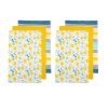 Set of 6 Positano Cotton Kitchen Tea Towels 50 x 70 cm White