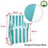 Alfresco 100% Cotton Director Chair Cover – Striped Ocean Blue