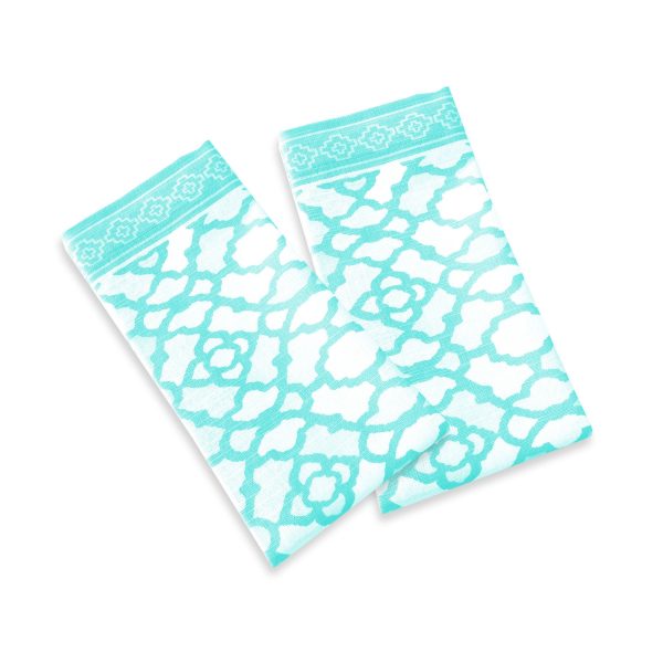 Set of 2 Cotton Vintage Napkins – Paradise Blue