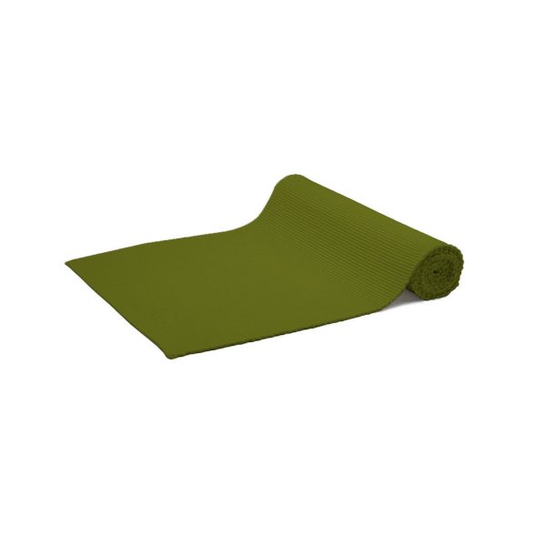 Lollipop Cotton Ribbed Runner – Olive Green