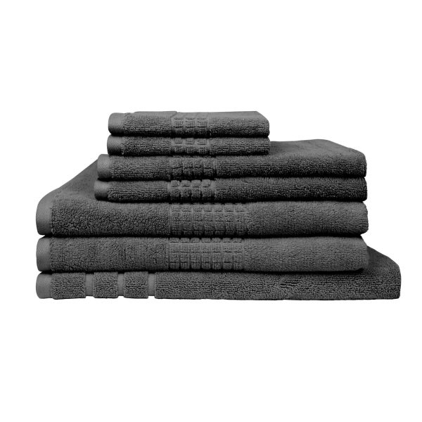 Montage 7 Piece Cotton Bath Towel Set – Charcoal