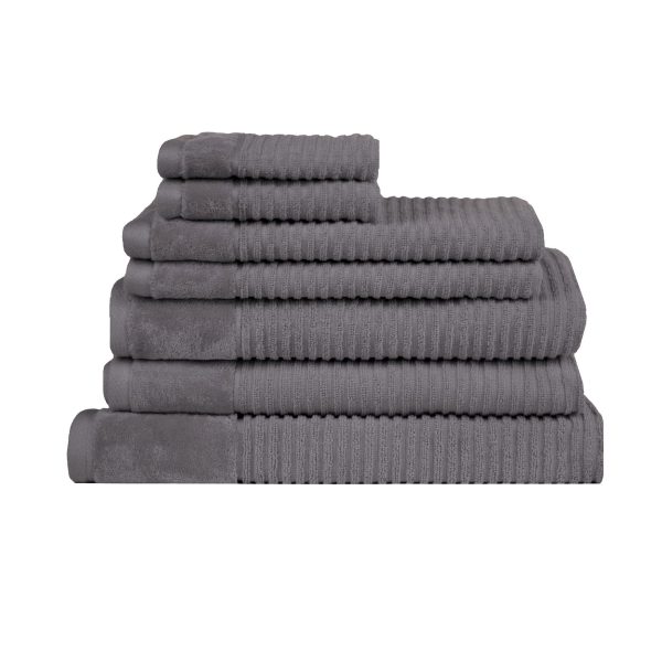 7 Piece Cotton Bath Towel Set – Charcoal