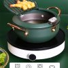 Justcook 20cm JSHS-YZG0320-1 Double Handle Tempura Karaga Fryer Pot Frying Pan