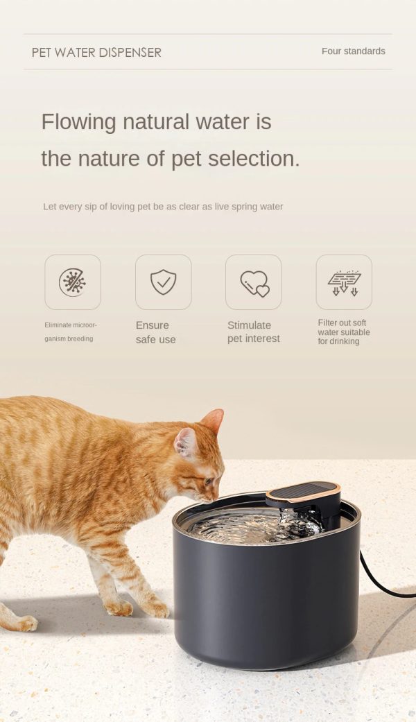 Pet Automatic Cat Water Dispenser Fountain  3L – White