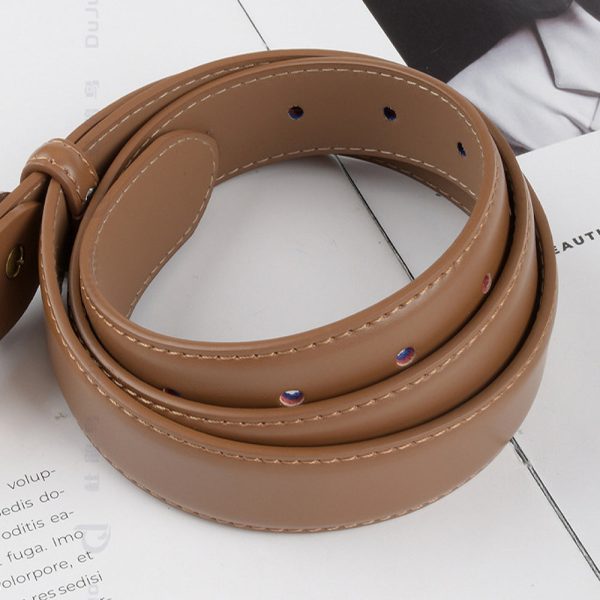 Classic Leather Belts for Women, Joyreap Genuine Leather Womens Belts with Gold Buckle – Khaki