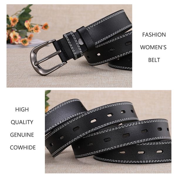 Classic Leather Belts for Women, Joyreap Genuine Leather Womens Belts Alloy Pin Buckle – Brown