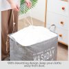 Ex-Large Capacity Collapsible Laundry Basket Foldable Washing Bin Hamper Linen (Grey)