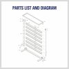 50-Piece Bin Wall Mounted Parts and Tool Storage Rack Organizer Rack for Workshop Tools