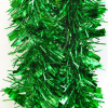 5x 2.5m Christmas Tinsel Xmas Garland Sparkly Snowflake Party Natural Home Décor, Thick Green