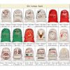 Large Christmas XMAS Hessian Santa Sack Stocking Bag Reindeer Children Gifts Bag, North Pole Mail Service (Green)