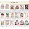 Large Christmas XMAS Hessian Santa Sack Stocking Bag Reindeer Children Gifts Bag, Cream – Reindeer First Class