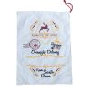 Large Christmas XMAS Hessian Santa Sack Stocking Bag Reindeer Children Gifts Bag, Cream – Sleigh Mail (2)