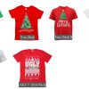 New Funny Adult Xmas Christmas T Shirt Tee Mens Womens 100% Cotton Jolly Ugly, Santa Drive Kombi (Red) – XS