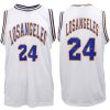 New Men’s Basketball Jersey Sports T Shirt Tee Vest Tops Gym Chicago Los Angeles, White – Los Angeles 24 – S