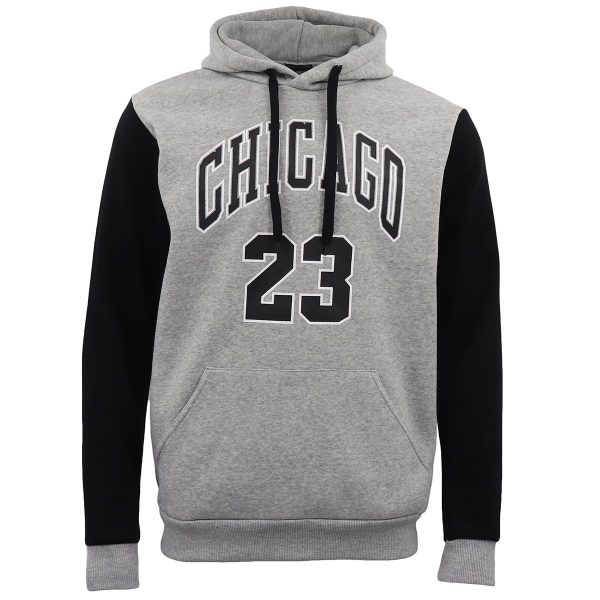 Men’s Fleece Pullover Hoodie Jacket Chicago Bulls 23 Michael Jordan Sweat Shirt, Red – L